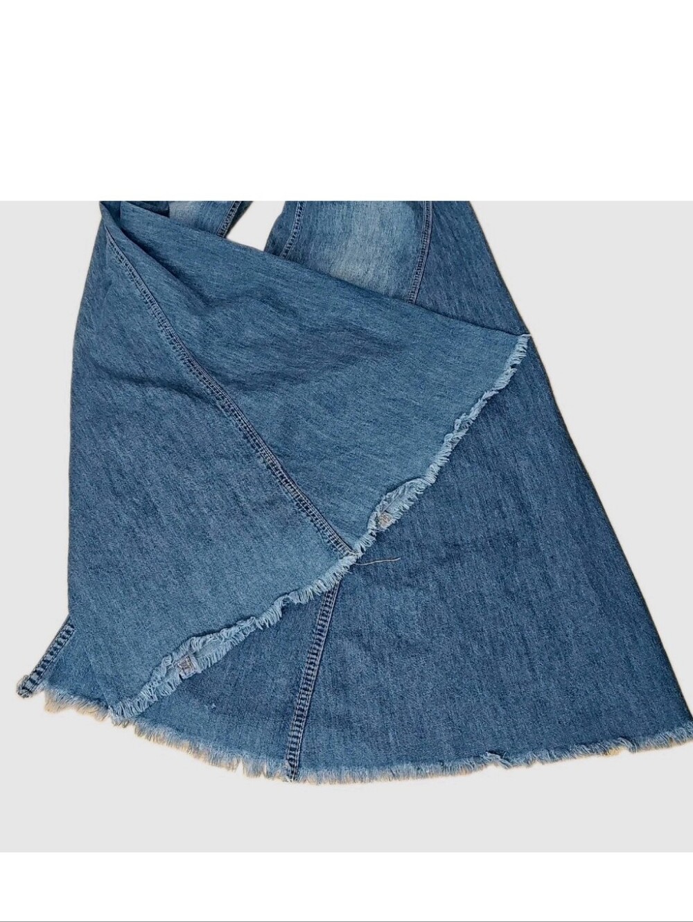 Free People Y2K Low Rise Extreme Flare Jeans Blue Denim Bell Bottoms Sz 25 28/32 - Picture 3 of 7